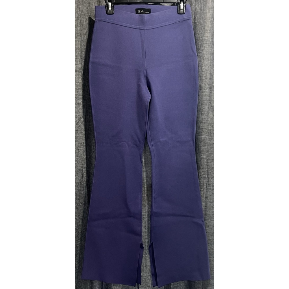 Ten by Babaton Paramount Pant Purple Split Leg High Rise‎ Size M
